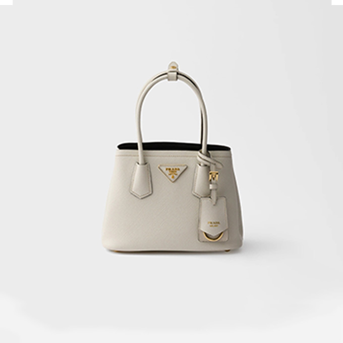 prada double saffiano leather mini tote bag #1ba497